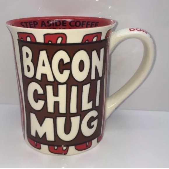 LORRIE VEASEY Bacon Chili Coffee Mug Cup Recipe Humor Fun Collectible NEW RARE!! - Picture 10 of 11